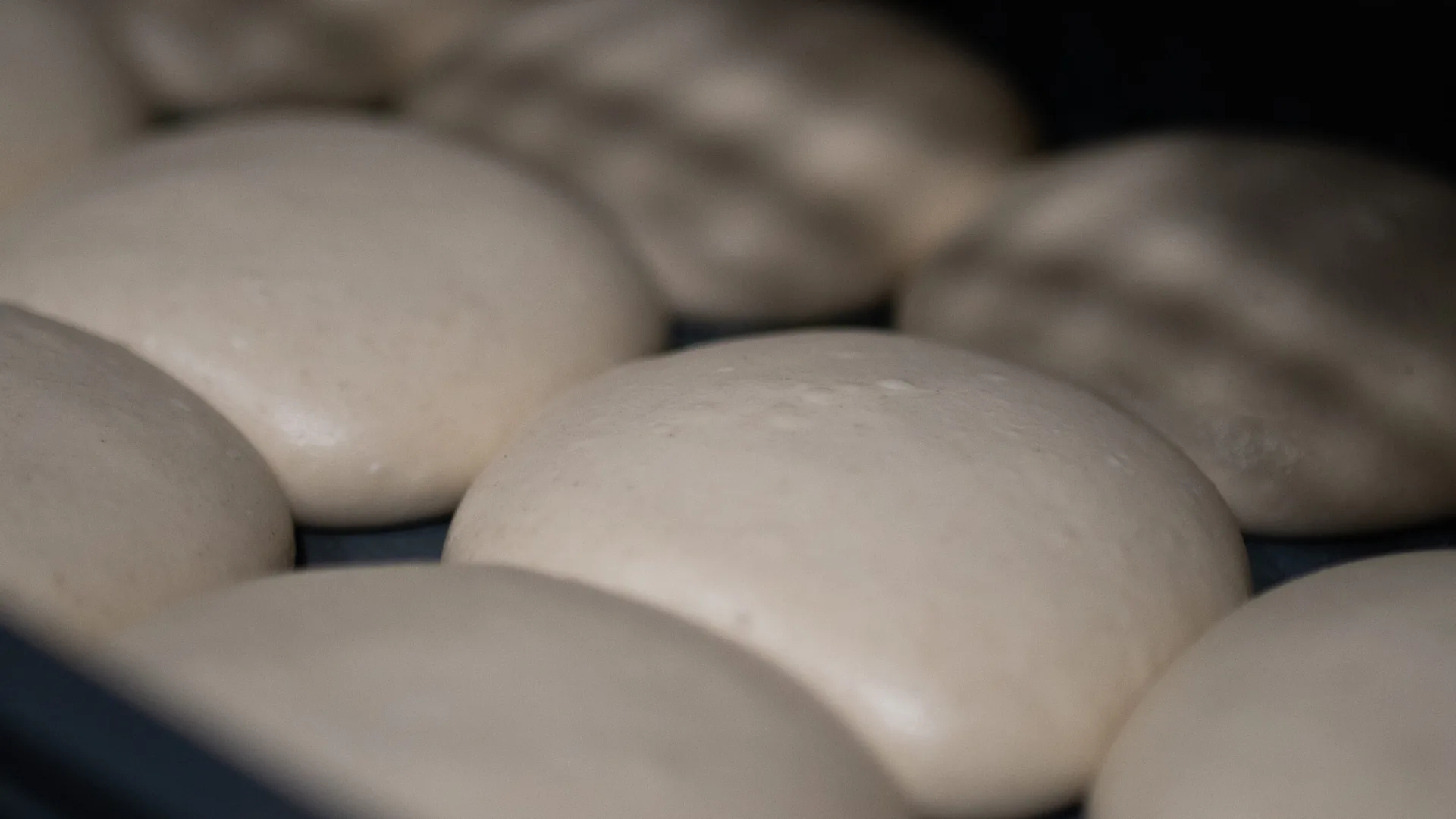 Bochníky cesta – Cesto rozdelené na bochníky pred pečením. Pizzeria Passage Košice
